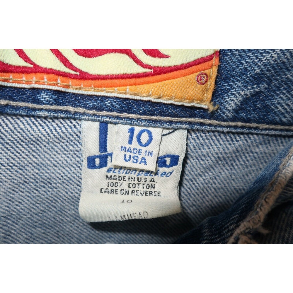 JNCO Jeans Shorts Flamehead Baggy Skater Y2k Youth 25 - Picture 5 of 9